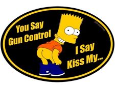 3 Anti Gun Control Pro 2nd Amendment Bart Simpson Car Refrigerator Magnets picture