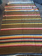 Large 1920s Antique Hand Woven Mexican Saltillo Serape Blanket wool picture