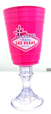 Welcome to Fabulous Las Vegas Nevada  Hard Plastic Pink  Solo Cup w/ Stem :E picture