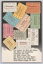 WWI German Food Ration Cards Postcard Turnip Winter 1916/1917 War Emergency picture