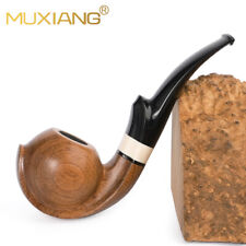 MUXIANG Smooth Bent Egg Rosewood Tobacco Pipe Handmade Freehand Smoking Pipe picture