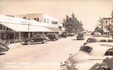 FL 1940’s RARE REAL PHOTO Florida First Street at Pompano, FLA - Broward County picture