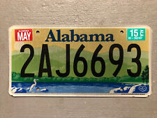 VINTAGE ALABAMA LICENSE PLATE HEART OF DIXIE LAKE/HILLS RANDOM LETTERS/NUMBERS picture