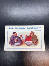 c1910's Inflation Humor Unposted Antique Postcard Big Boys Drinking Beer 🍺 picture
