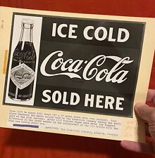 Coca Cola 1917 Metal Sign Photo Used In Cecil Munsey Collectible Book picture