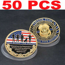 50PCS Thank You for Your Service God Bless The Police Challenge Coin Souvenir picture