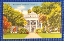 Vintage c1930s Old Colonial West Home Valdosta GA Postcard picture