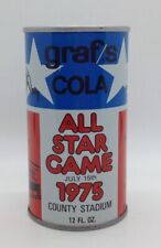 VINTAGE Graf's Cola All Star Game 1975 Pull Tab Steel SODA CAN picture