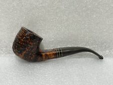 Rare Bernard France ~ Partially Sandblasted Bent Billiard Smoking Tobacco Pipe picture