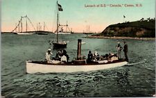 Launch Of S.S. Canada-Canso Nova Scotia Posted Postcard picture