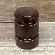 Vintage Power Line Electrical Porcelain Ceramic Brown Insulator picture