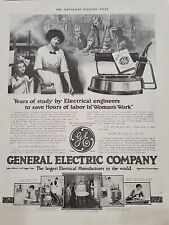 1913 General Electric S. E. Post Print Ad Iron Vacuum 