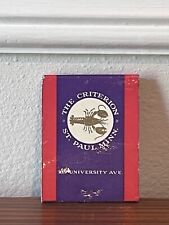 c1940s The Criterion St Paul Minnesota MN Matchbook 20 Strike picture