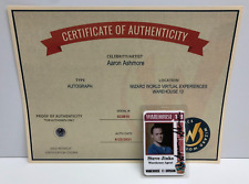 Aaron Ashmore WAREHOUSE 13 Hand Signed Employee Badge with Wizard World COA picture