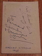 AUTOGRAPHS MARIANNE LINCOLN & SAMMY CURTIS - ACTORS - ORIGINAL HAND SIGNED 1945 picture