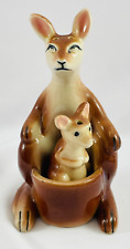 Vintage Kangaroo And Joey Nesting Salt and Pepper Shakers Japan picture