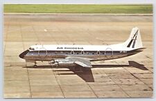 Transportation~Air Rhodesia~Vickers Viscount~782~Chrome & White~Plane~Vintage PC picture