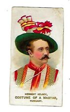 c1890's Cigarette Trade Card Herbert Kelbey, Costume of a Magyar, Hungary picture