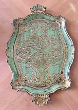 Vintage Green & Gold Italian Acrylic Tray (Made in Italy)  picture
