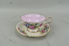 Vtg Paragon Pink Floral England Fine Bone China Tea Cup & Saucer Set Rare Gold picture