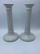 VTG French Porcelain Candlesticks Set Of 2  Limoges Authentiqe  France10 in Tall picture