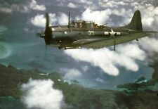 8x10 Print U.S. Navy Douglas SBD-5 Dauntless in Flight Over Peleliu 1944 #SVDB picture