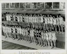1966 Press Photo Miss America Pageant Contestants in Swimsuits, New Jersey picture