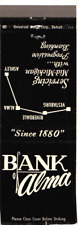 Bank of Alma, Since 1880 Servicing Mid-Michigan Vintage Matchbook Cover picture