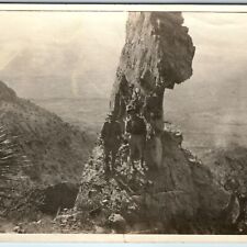c1910s Crazy Men Mountain Western Real Photo Desert Rock Climbers Military? A75 picture
