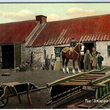 c1910s Gilmerton, Edinburgh The Smiddy Postcard Implements Post Office A121 picture