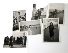 Lot Of 6 Amateur Photographs Photos -On deck of RMS Queen Elizabeth 1955 Cruise picture