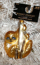 2023 ROBERT STANLEY - SLOTH - BLOWN GLASS ORNAMENT NEW W/TAG picture