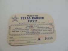 VINTAGE 1950'S TALE OF THE TEXAS RANGER DEPUTY MEMBERSHIP INDENTITY CARD picture