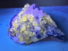 Rare Fluorescent CERUSSITE with Barite and Galena crystal 5.5 Ounces Morocco picture