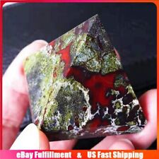 Natural Dragon Blood Stone Quartz Pyramid Healing Crystal Orgonite Energy Tower picture