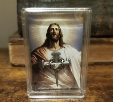 Jesus Roman Nails Display with Stone gathered Tomb Jesus site of Renovation picture