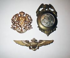 Collection 3 Large Antique MILITARY MEDALS - WW 2 CIVIL WAR Collection picture