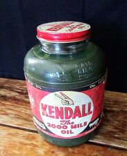 Kendall Motor Oil Jar Paper Label NOS picture