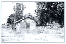 c1960's Castalia Depot Iowa IA Railroad Train Depot Station RPPC Photo Postcard picture