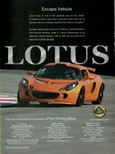 2009 Lotus Exige 0-60 in 4 Sec Legendary Racing Lineage Photo VINTAGE PRINT AD picture