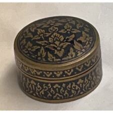 SIAM Brass Painted Vintage Trinket Pill / Box picture