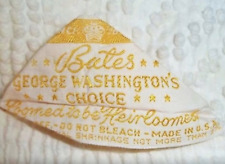 Vintage Bedspread •Bates Geo. Washington Hobnail Chenille  Queen 100