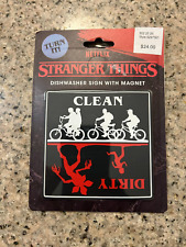 Genuine Fred Stranger Things, Magnetic Dishwasher Sign, Clean/Dirty, NEW. Sealed picture