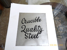 Antique Pittsburgh Crucible Steel Co Midland Pa Original Metal Sign picture
