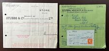 1946 3x Stubbs, Meeson & Co., Corn Merchants, Telegraph St, Stafford Invoices picture