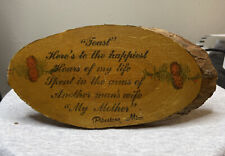 Vintage And Handmade Comical Wall Plaque Pipestone Minnesota Toast Verse￼￼￼ picture