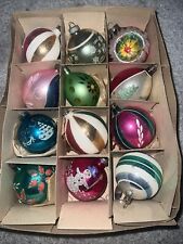 Vtg Antique 12 Hand Painted blown glass Christmas ornaments Germany Czech Poland picture