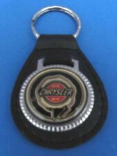 Vintage Chrysler genuine grain leather keyring key fob keychain - Collectible picture