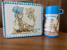 Vintage 1981 Holly Hobbie Metal Lunchbox with Thermos picture