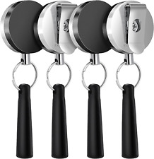 4 Pack Heavy Duty Retractable Pull Pen Pencil Holder, Ideal Grip for Markers New picture